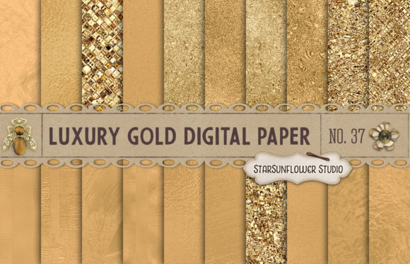 Download Luxury Metallic Gold Digital Textures - Luxury Collection
