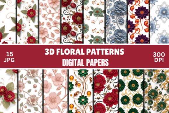 Download Luxury 3D Soft Floral Digital Pattern - Luxury Collection